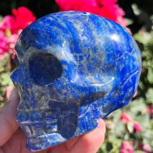 Shop Lapis Lazuli Shapes! Large Blue Lapis Lazuli Skull With Pyrite Genuine Crystal Skull ~ Crystals Natural Stone ~ Human Skull Art Carving | Natural genuine stones & crystals in various shapes & sizes. Buy raw cut, tumbled, or polished gemstones for making jewelry or crystal healing energy vibration raising reiki stones. #crystals #gemstones #crystalhealing #crystalsandgemstones #energyhealing #affiliate #ad