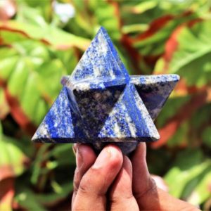 Large 80MM Natural Blue Lapis Lazuli Stone Healing Metaphysical Power Merkaba Star Tetrahedron Goth decorative Gift For Love Mom Home | Natural genuine stones & crystals in various shapes & sizes. Buy raw cut, tumbled, or polished gemstones for making jewelry or crystal healing energy vibration raising reiki stones. #crystals #gemstones #crystalhealing #crystalsandgemstones #energyhealing #affiliate #ad
