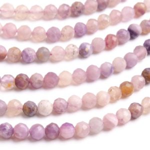 Shop Lepidolite Faceted Beads! Genuine Natural Lepidolite Gemstone Beads 6MM Purple Faceted Round A Quality Loose Beads (118956) | Natural genuine faceted Lepidolite beads for beading and jewelry making.  #jewelry #beads #beadedjewelry #diyjewelry #jewelrymaking #beadstore #beading #affiliate #ad