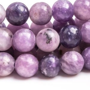Shop Lepidolite Beads! Genuine Natural Lepidolite Gemstone Beads 6-7MM Heather Purple Round A Quality Loose Beads (112548) | Natural genuine beads Lepidolite beads for beading and jewelry making.  #jewelry #beads #beadedjewelry #diyjewelry #jewelrymaking #beadstore #beading #affiliate #ad