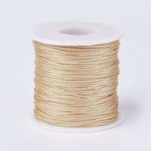 Shop Stringing Material for Jewelry Making! Light gold cord, jewelry making, wedding ribbon, creative supply, scrapbooking, width 1mm, length 1 meter,G3349 | Shop jewelry making and beading supplies, tools & findings for DIY jewelry making and crafts. #jewelrymaking #diyjewelry #jewelrycrafts #jewelrysupplies #beading #affiliate #ad