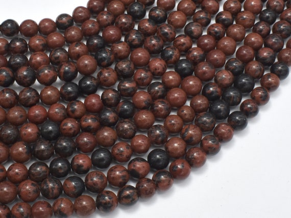 Mahogany Obsidian Beads, Round, 6mm, 15.5 Inch, Full Strand, Approx 64 Beads, Hole 1 Mm, A Quality (311054002)