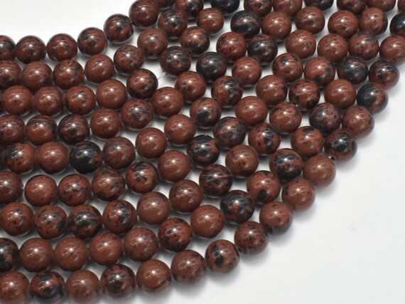Mahogany Obsidian Beads, Round, 8mm, 15.5 Inch, Full Strand, Approx 47 Beads, Hole 1 Mm, A Quality (311054003)