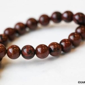 Shop Mahogany Obsidian Beads! M/ Mahogany Obsidian 8mm Round beads 16" strand Natural brown/black gemstone obsidian beads For jewelry making | Natural genuine round Mahogany Obsidian beads for beading and jewelry making.  #jewelry #beads #beadedjewelry #diyjewelry #jewelrymaking #beadstore #beading #affiliate #ad