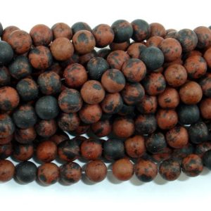 Shop Mahogany Obsidian Beads! Matte Mahogany Obsidian, 6mm (6.5 mm) Round Beads, 15.5 Inch, Full strand, Approx. 62 beads, Hole 1mm (311054008) | Natural genuine round Mahogany Obsidian beads for beading and jewelry making.  #jewelry #beads #beadedjewelry #diyjewelry #jewelrymaking #beadstore #beading #affiliate #ad