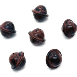 Shop Mahogany Obsidian Shapes! Mahogany Obsidian Saturn Crystal – Mini Planet Gemstone – Crystal Carving – 18mm – SA1013 | Natural genuine stones & crystals in various shapes & sizes. Buy raw cut, tumbled, or polished gemstones for making jewelry or crystal healing energy vibration raising reiki stones. #crystals #gemstones #crystalhealing #crystalsandgemstones #energyhealing #affiliate #ad