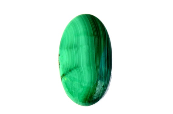 Malachite Cabochon Stone (34mm X 18mm X 6mm) - Oval Cabochon - Natural Crystal