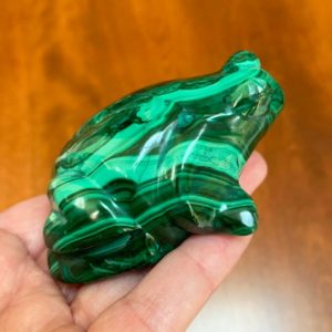 Shop Malachite Shapes! MALACHITE FROG 2.8" – Carved Stone Animal – 229g | Natural genuine stones & crystals in various shapes & sizes. Buy raw cut, tumbled, or polished gemstones for making jewelry or crystal healing energy vibration raising reiki stones. #crystals #gemstones #crystalhealing #crystalsandgemstones #energyhealing #affiliate #ad