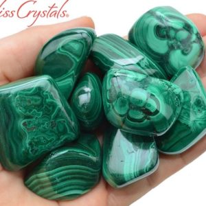 1 Jumbo MALACHITE Tumbled Stone #MT06 | Natural genuine stones & crystals in various shapes & sizes. Buy raw cut, tumbled, or polished gemstones for making jewelry or crystal healing energy vibration raising reiki stones. #crystals #gemstones #crystalhealing #crystalsandgemstones #energyhealing #affiliate #ad