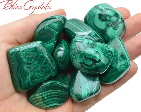 1 Jumbo Malachite Tumbled Stone #mt06