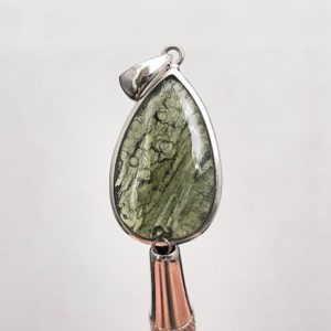 Shop Moldavite Necklaces! MOLDAVITE Pendant – Sterling Silver, Teardrop, Raw and Polished – Moldavite Necklace Pendant, Pure Moldavite Jewelry, 49733 | Natural genuine Moldavite necklaces. Buy crystal jewelry, handmade handcrafted artisan jewelry for women.  Unique handmade gift ideas. #jewelry #beadednecklaces #beadedjewelry #gift #shopping #handmadejewelry #fashion #style #product #necklaces #affiliate #ad