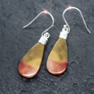 Shop Mookaite Jasper Earrings! Desert Sunset – Beautiful Natural Mookaite Sterling Silver Earrings | Natural genuine Mookaite Jasper earrings. Buy crystal jewelry, handmade handcrafted artisan jewelry for women.  Unique handmade gift ideas. #jewelry #beadedearrings #beadedjewelry #gift #shopping #handmadejewelry #fashion #style #product #earrings #affiliate #ad