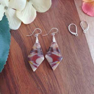 Shop Mookaite Jasper Earrings! Unique Mookaite earrings. Sterling silver, gold, or rose gold wire wrapping available | Natural genuine Mookaite Jasper earrings. Buy crystal jewelry, handmade handcrafted artisan jewelry for women.  Unique handmade gift ideas. #jewelry #beadedearrings #beadedjewelry #gift #shopping #handmadejewelry #fashion #style #product #earrings #affiliate #ad