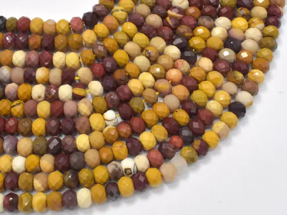 Mookaite Beads, 4x6mm Faceted Rondelle Beads, 15 Inch, Full Strand, Approx. 84 Beads, Hole 1mm (320024001)