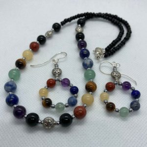 Shop Chakra Beads! Natural Rainbow Chakra Beaded Necklace | Gemstones | Beaded Hoops | Energy Stones | Seven Chakra Healing Stones | Balancing Stones | Shop jewelry making and beading supplies, tools & findings for DIY jewelry making and crafts. #jewelrymaking #diyjewelry #jewelrycrafts #jewelrysupplies #beading #affiliate #ad