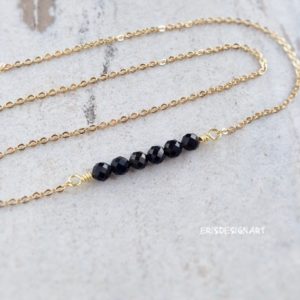 Black Obsidian Empath Protection Necklace Stone Bead Gold Silver Gemstone Crystal Bar Choker Necklace for Women Jewelry | Natural genuine Array necklaces. Buy crystal jewelry, handmade handcrafted artisan jewelry for women.  Unique handmade gift ideas. #jewelry #beadednecklaces #beadedjewelry #gift #shopping #handmadejewelry #fashion #style #product #necklaces #affiliate #ad