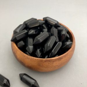 Shop Obsidian Points & Wands! Lot Of 5 Small Black Obsidian Double Terminated Points (1 1 / 4" Long) For Crystal Grids, Wish Jars, Spell Jars, Craft Supplies, Wire Wrapping | Natural genuine stones & crystals in various shapes & sizes. Buy raw cut, tumbled, or polished gemstones for making jewelry or crystal healing energy vibration raising reiki stones. #crystals #gemstones #crystalhealing #crystalsandgemstones #energyhealing #affiliate #ad