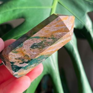 Shop Ocean Jasper Points & Wands! Colorful Ocean Jasper Tower Point Natural Stone Crystal ~ Decor Reiki | Natural genuine stones & crystals in various shapes & sizes. Buy raw cut, tumbled, or polished gemstones for making jewelry or crystal healing energy vibration raising reiki stones. #crystals #gemstones #crystalhealing #crystalsandgemstones #energyhealing #affiliate #ad