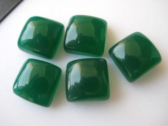 8 Pieces 13x10mm Natural Green Onyx Coffin Shaped Smooth Flat Back Loose Cabochons, Hexagon Shape Green Onyx Gemstone Loose Bb193