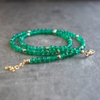 Green Onyx Necklace, Green Bead Necklace, Summer Jewellery, Beaded Choker Necklaces For Women | Natural genuine Gemstone jewelry. Buy crystal jewelry, handmade handcrafted artisan jewelry for women.  Unique handmade gift ideas. #jewelry #beadedjewelry #beadedjewelry #gift #shopping #handmadejewelry #fashion #style #product #jewelry #affiliate #ad