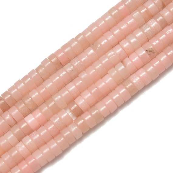 Chinese Pink Opal Heishi Disc Beads Size 2x4mm 15.5'' Per Strand
