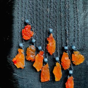 Shop Opal Jewelry! Raw Mexican opal necklace, raw opal crystal necklace, orange stone pendant, Rough opal necklace | Natural genuine Opal jewelry. Buy crystal jewelry, handmade handcrafted artisan jewelry for women.  Unique handmade gift ideas. #jewelry #beadedjewelry #beadedjewelry #gift #shopping #handmadejewelry #fashion #style #product #jewelry #affiliate #ad