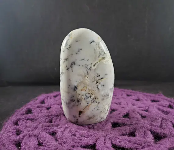 Large Dendritic Opal Freeform Crystal Polished Stones Free Form Standing Stone Crystals Natural Madagascar Dendrite
