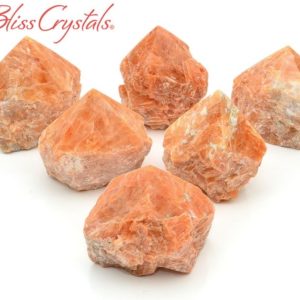 Shop Orange Calcite Points & Wands! 1 ORANGE CALCITE Half Polished Point, Size Large #CP83 | Natural genuine stones & crystals in various shapes & sizes. Buy raw cut, tumbled, or polished gemstones for making jewelry or crystal healing energy vibration raising reiki stones. #crystals #gemstones #crystalhealing #crystalsandgemstones #energyhealing #affiliate #ad