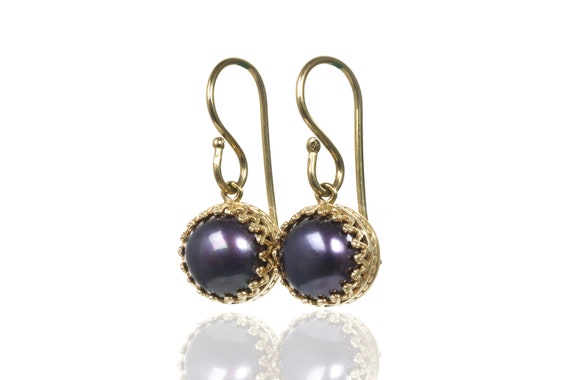 Black Dangle Earrings · Black Pearl Earrings · Gold Dangle Pearl Earrings · Custom Pearl Earrings · Peacock Pearl Earrings For Women