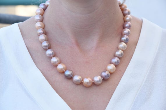 Natural Pearl 9 Mm-freshwater Pearl Necklace-wedding Jewelry-bridal Jewelry-anniversary Gift-birthday Present-mothers Necklace-for Her