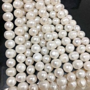 Shop Pearl Bead Shapes! 11-12mm Freshwater Pearl Beads, White Pearl, Pearl Beads, Pearl Jewelry | Natural genuine other-shape Pearl beads for beading and jewelry making.  #jewelry #beads #beadedjewelry #diyjewelry #jewelrymaking #beadstore #beading #affiliate #ad