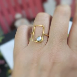 Shop Pearl Rings! Freshwater Pearl ring, Geometric Gold pearl ring, Unique statement ring, June birthstone ring, Square stone ring Keshi Pearl engagement ring | Natural genuine Pearl rings, simple unique alternative gemstone engagement rings. #rings #jewelry #bridal #wedding #jewelryaccessories #engagementrings #weddingideas #affiliate #ad