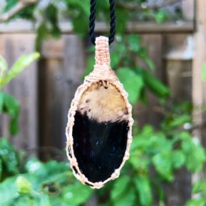 Shop Petrified Wood Pendants! Petrified palm wood necklace, macrame rock necklace  for men, macrame necklace for men, fossilized palm root necklace,petrified wood pendant | Natural genuine Petrified Wood pendants. Buy handcrafted artisan men's jewelry, gifts for men.  Unique handmade mens fashion accessories. #jewelry #beadedpendants #beadedjewelry #shopping #gift #handmadejewelry #pendants #affiliate #ad