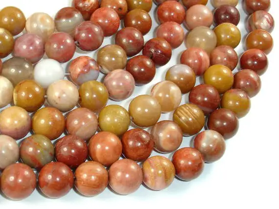 Petrified Wood, 10mm (10.5mm) Round Beads, 15.5 Inch, Full Strand, Approx 39 Beads, Hole 1mm, A Quality (355054010)