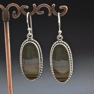 Shop Picture Jasper Earrings! Sterling Silver Wildhorse Picture Jasper Earrings | Natural genuine Picture Jasper earrings. Buy crystal jewelry, handmade handcrafted artisan jewelry for women.  Unique handmade gift ideas. #jewelry #beadedearrings #beadedjewelry #gift #shopping #handmadejewelry #fashion #style #product #earrings #affiliate #ad
