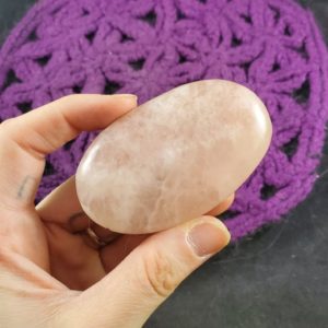 Shop Pink Calcite Stones & Crystals! Rose Pink Calcite Palmstone Crystal Palm Stones gallet light dusty pink Pakistan | Natural genuine stones & crystals in various shapes & sizes. Buy raw cut, tumbled, or polished gemstones for making jewelry or crystal healing energy vibration raising reiki stones. #crystals #gemstones #crystalhealing #crystalsandgemstones #energyhealing #affiliate #ad