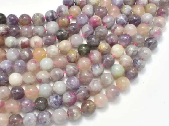 Pink Tourmaline, 8mm Round Beads, 15.5 Inch, Full Strand, Approx. 49 Beads, Hole 1mm (427054020)