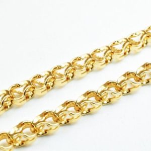 Shop Chain for Jewelry Making! Pinky 18K PVD Gold  Hook Ladder Chain Size 19.25" Long 5.5x6mm Inches, PVD Gold  Finding Chain For Jewelry Making Item #CG296 | Shop jewelry making and beading supplies, tools & findings for DIY jewelry making and crafts. #jewelrymaking #diyjewelry #jewelrycrafts #jewelrysupplies #beading #affiliate #ad