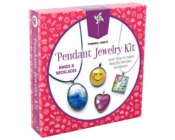 Diy Pendant Jewelry Making Kit: Custom Glass Necklaces, Craft Kit