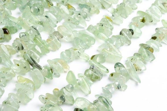 Genuine Natural Prehnite Gemstone Beads 4-10mm Light Green Pebble Chips Aaa Quality Loose Beads (108395)