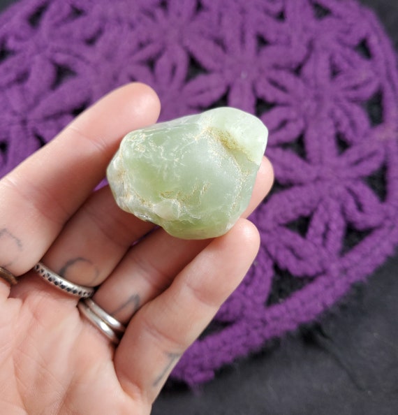 Prehnite With Epidote Botryoidal Lightly Tumbled Polished Crystal Stones Crystals Mali