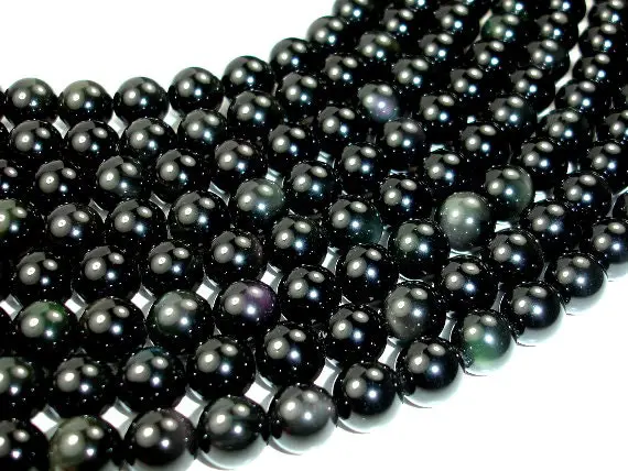 Rainbow Obsidian Beads, Round, 10mm, 15.5 Inch, Full Strand, Approx 38 Beads, Hole 1mm, A Quality (366054003)