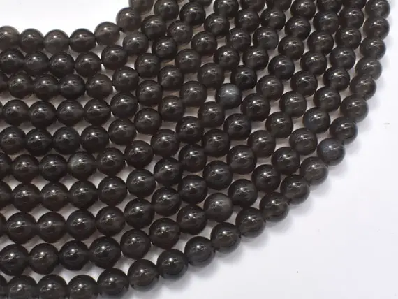 Ice Rainbow Obsidian Beads, 6mm (6.5mm) Round Beads, 15.5 Inch, Full Strand, Approx. 63 Beads, Hole 1mm (366054013)
