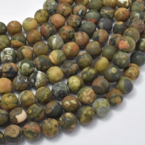 Shop Rainforest Jasper Round Beads! Matte Rhyolites, 8mm (8.5mm), Round, 15 Inch, Full strand, Approx. 46 Beads, Hole 1 mm, A quality (387054014) | Natural genuine round Rainforest Jasper beads for beading and jewelry making.  #jewelry #beads #beadedjewelry #diyjewelry #jewelrymaking #beadstore #beading #affiliate #ad