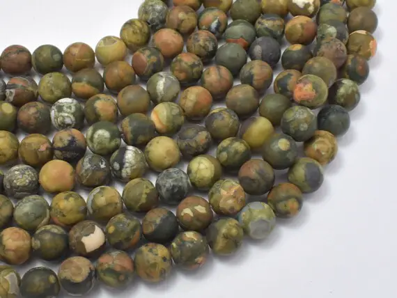 Matte Rhyolites, 8mm (8.5mm), Round, 15 Inch, Full Strand, Approx. 46 Beads, Hole 1 Mm, A Quality (387054014)