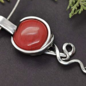 Shop Red Jasper Jewelry! red jasper necklace, unique gifts for women, mom birthday gift from daughter, unique design, red gemstone pendant, silverware jewelry | Natural genuine Red Jasper jewelry. Buy crystal jewelry, handmade handcrafted artisan jewelry for women.  Unique handmade gift ideas. #jewelry #beadedjewelry #beadedjewelry #gift #shopping #handmadejewelry #fashion #style #product #jewelry #affiliate #ad
