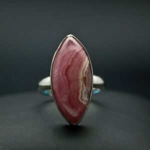 Shop Rhodochrosite Rings! Sterling Silver Rhodochrosite Ring Size 6.5 | Natural genuine Rhodochrosite rings, simple unique handcrafted gemstone rings. #rings #jewelry #shopping #gift #handmade #fashion #style #affiliate #ad
