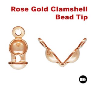 Shop Bead Tips & Knot Covers! Rose Gold Filled Clamshell Bead Tip,  Wholesale Bulk Pricing,(RG/301) | Shop jewelry making and beading supplies, tools & findings for DIY jewelry making and crafts. #jewelrymaking #diyjewelry #jewelrycrafts #jewelrysupplies #beading #affiliate #ad