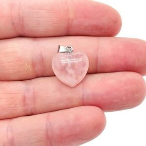 Rose Quartz Heart Pendant – Crystals Pendant Healing – Mini Crystal Pendant – Gifts – NC1122 | Natural genuine Rose Quartz pendants. Buy crystal jewelry, handmade handcrafted artisan jewelry for women.  Unique handmade gift ideas. #jewelry #beadedpendants #beadedjewelry #gift #shopping #handmadejewelry #fashion #style #product #pendants #affiliate #ad