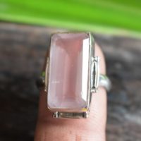 925 Silver Natural Faceted Rose Quartz Ring-rose Quartz Ring-faceted Quartz Ring-pink Rose Quartz Ring-natural Rose Quartz | Natural genuine Gemstone jewelry. Buy crystal jewelry, handmade handcrafted artisan jewelry for women.  Unique handmade gift ideas. #jewelry #beadedjewelry #beadedjewelry #gift #shopping #handmadejewelry #fashion #style #product #jewelry #affiliate #ad